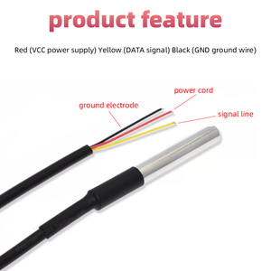 Waterproof <strong>Stainless</strong> <strong>Steel</strong> Probe <strong>Temperature</strong> <strong>Sensor</strong> Industrial Use DS18B20 Digital <strong>Temperature</strong> <strong>Sensor</strong> Probe - Product Image 2