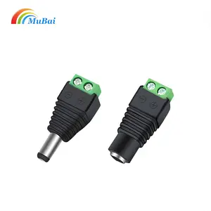 12V laki-laki perempuan 2.1x5.5MM DC daya colokan steker adaptor konektor barel untuk CCTV kamera keamanan Strip Led