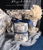 Écrin cartonné carré de luxe avec couvercle en carton pour roses, boîte à fleurs, emballage créatif avec tiroir, nouvelle collection 2020