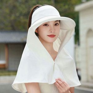 Chapeaux d'été pour femmes, protection solaire, grand châle, chapeau de pêcheur, chapeau de soleil pour l'équitation et le cyclisme - Product Image 5