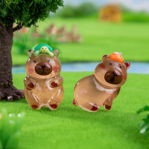 Nouveaux accessoires de mode faits à la main en résine DIY, mignons clips à cheveux en forme de capybara, bandeaux, colle crème, étuis de téléphone, composants - Product Image 2