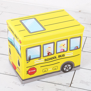 Bunter Stoff Faltbarer Kinder-Tiermotiv-Aufbewahrungshocker für das Schlafzimmer - Product Image 2