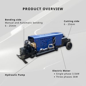 HOT SELLING <b>Hydraulic</b> Rebar <b>Cutter</b> and Bender Machine with Electric Motor Diameter 25mm Direct Factory - Product Image 6