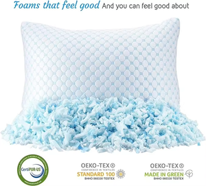 Oreillers de lit rafraîchissants infusés de gel, taille Queen, lot de 2 avec housses amovibles et lavables, oreillers respirants pour dormir - Product Image 5