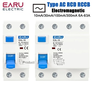 2/4P 10/30/100/300mA mini nhựa RCCB RCD <span class=keywords><strong>ELCB</strong></span> điện từ dư hiện tại ngắt mạch khác biệt ngắt EAL-18-AC - Product Image 2