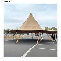 Carpa Familiar para Fiestas, Resistente a la Intemperie, para las 4 Estaciones, Lona Oxford, PVC, Aluminio Modular, Protección Contra Viento y Lluvia, Impermeabilización de 3000 mm, Grande
