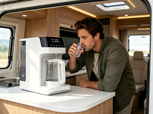 Système de filtration par osmose inverse portable pour <span class=keywords><strong>camping</strong></span>-<span class=keywords><strong>car</strong></span>, intérieur/extérieur, système de filtration par osmose inverse, distributeur d'<span class=keywords><strong>eau</strong></span> froide et chaude de table, installation facile - Product Image 1
