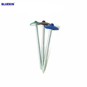 3-1/2 "亜鉛メッキ色の傘屋根屋根爪キャップヘッドスパイラルスムース鋼屋根シート建材用 - Product Image 5