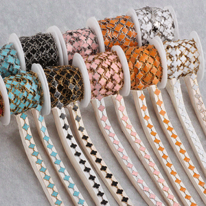 Collier en acier inoxydable plaqué or 18 carats avec pendentif trèfle à quatre feuilles en émail <span class=keywords><strong>pour</strong></span> la fabrication de <span class=keywords><strong>bijoux</strong></span> DIY - Product Image 5