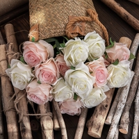 MW41105 Fleurs Artificielles Soie Rose Faux Tige de Fleur pour Bouquets de Mariage Maison Centres de Table Décoration de Fête