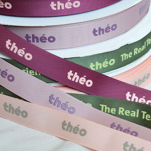 Cinta de Grosgrain Personalizada con Logotipo, Ecológica, con Estampado Dorado en Caliente, para Envoltura de Regalos, Decoración Festiva, Uso Promocional INFFY - Product Image 6