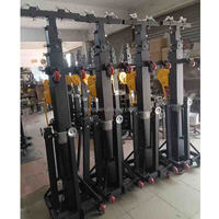 Soporte de Iluminación para Escenario con Elevador de Torre para DJ, Plegable, de Acero Resistente, con Manivela, Soporte de Barra en T de Aluminio Plegable, 250 kg