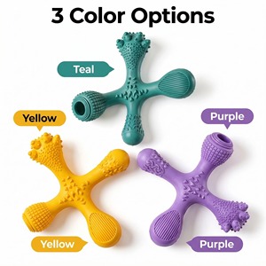 Jouet à mâcher pour chien en forme de X, durable, brosse à dents nettoyante, jouets pour chien en caoutchouc naturel pour les mâcheurs agressifs - Product Image 4