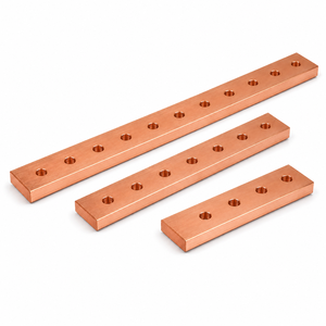 Bronze <b>Ground</b> Bar Bright Surface High Conductivity Custom Size Earthing Busbar for Cabinet <b>Ground</b> System - Product Image 4