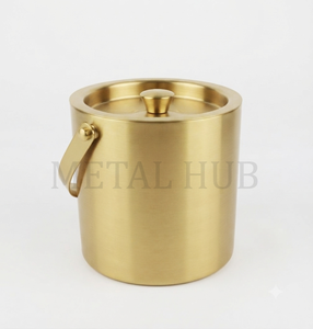 Seau à glace en acier inoxydable de qualité supérieure avec couvercle et pince, poignée durable, double paroi, refroidisseur de bar pour la maison, les fêtes et les restaurants - Product Image 3