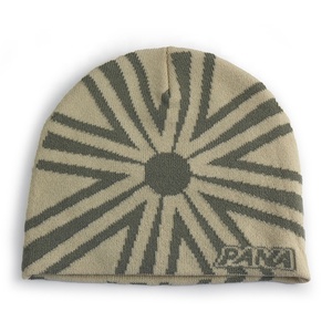 HK34 Custom Y2K Street Style 100% Acrylic <strong>Winter</strong> Knitted Jacquard <strong>Beanie</strong> Hat <strong>with</strong> <strong>All</strong> <strong>Over</strong> Printed Pattern Logo - Product Image 4