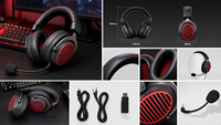Casque de jeu sans fil, casque de jeu supra-auriculaire avec micro à réduction de bruit, émetteur USB 2.4G pour PC PS4 PS5 Playstation