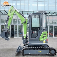 Mini Excavator LOGWAY Bersertifikasi CE, Kecepatan Tinggi-Rendah, Performa Penggalian Kuat untuk Perawatan Jalan