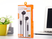 CY-C23 Earphone Berkabel Tipe C Suara Stereo Bass Headset Olahraga Musik di Telinga Earbud Gaming untuk iPhone Samsung Mikrofon