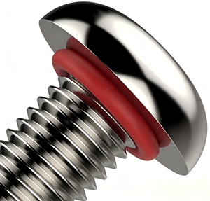 <span class=keywords><strong>Viti</strong></span> di sicurezza M4 x 16mm con intaglio a croce e scanalatura piatta, con O-ring, in acciaio inossidabile 304, autosigillanti e impermeabili - Product Image 2