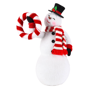 <b>Candy</b> <b>Cane</b> Wreath Burgundy Standing Snowman Statue Bestseller Big Christmas Ornaments Luxury - Product Image 3