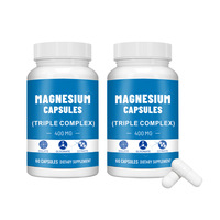 Kapsul Kompleks Magnesium Sitrat Glisinat Penyerapan Tinggi Meredakan Kelelahan Saraf Otot Mendukung Tidur Suplemen Mineral 60