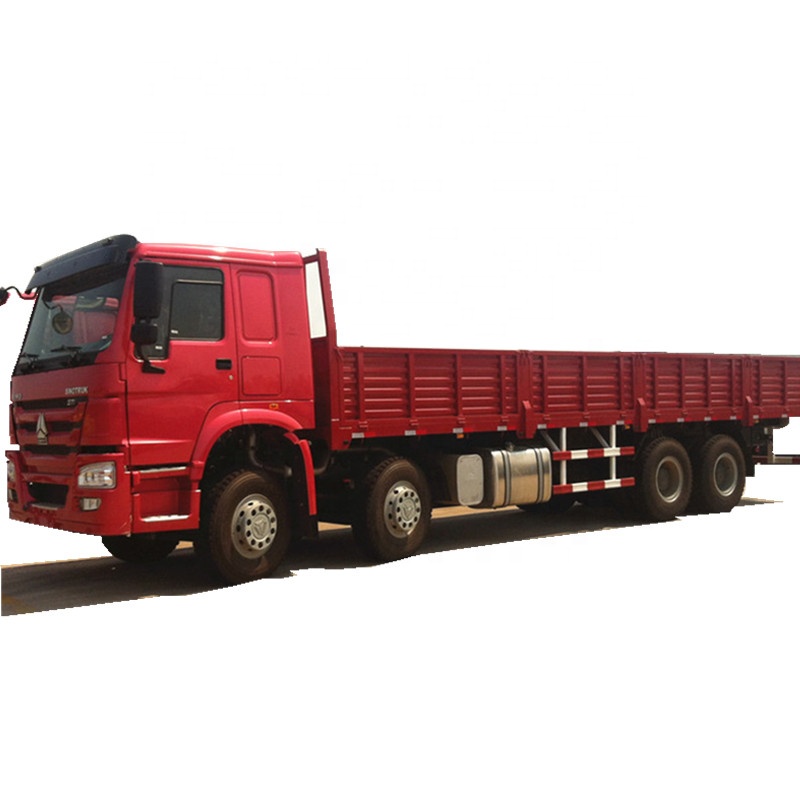 SINOTRUK HOWO 8X4 371HP 35 टी SIDEWALL के साथ FLATBED लॉरी ट्रक कार्गो ट्रक ZZ1317N4667W