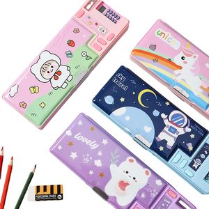 Многофункциональный механический калькулятор-пенал для детей, школьный пластиковый калькулятор с УФ/цифровой печатью для девочек, для офисного использования - Product Image 5