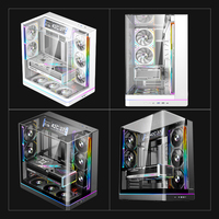 High Airflow Mid Tower ATX Gaming Computer Case Side Panel Window Support 420mm GPU 360mm Radiator Type-C 8 Fan Positions 7 PCIe