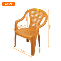 Chaise de jardin moderne en plastique durable, siège de camping extérieur, fauteuil écologique, imperméable, pour cour et parc