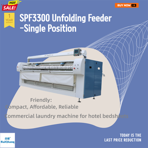 Nouvelles machines industrielles de blanchisserie : <span class=keywords><strong>Machine</strong></span> d'étalement et d'alimentation de draps d'hôtel à position unique, modèle déroulant, en vente - Product Image 3