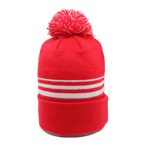 Full Customized 100% Acrylic Fabric Embroidery Logo Jacquard Knitted Beanie <b>Hat</b> Unisex Warm <b>Pompom</b> <b>Hat</b> Outdoors - Product Image 4