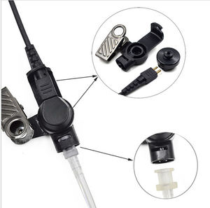 Pince pour tube d'air Big PTT Contrôle du volume Casque K Plug Back Clip Ecouteur pour UV5R UVD1P <span class=keywords><strong>UV2</strong></span> 5w Handheld Walkie Talkie Accessoires - Product Image 4