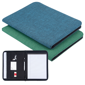 A4 Kích thước vải Oxford padfolio thư mục, vải màu xanh A4 tài liệu thư mục túi, màu xanh lá cây padfolio danh mục đầu tư 600D <span class=keywords><strong>Polyester</strong></span> - Product Image 2