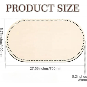Cesta de Moisés Fondo de madera Oval Base de madera natural Moldeador para DIY Crochet o tejer Artesanía Decoración del hogar Agujero: 1Cm - Product Image 4