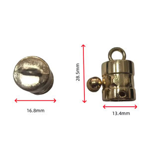 Embout de cordon et capuchon de gland en alliage de zinc plaqué or de qualité supérieure en forme d'horloge pour la décoration d'accessoires de sacs à main de luxe, vente en gros - Product Image 3