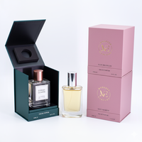 Boîte à parfum rectangulaire haut de gamme avec couvercle magnétique, 50 ml et 100 ml, avec logo personnalisé, convient aux flacons de parfum, coffret cadeau de parfum pour adultes