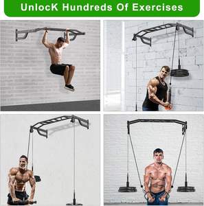 Sistema de Poleas Multifuncional Profesional para Montaje <span class=keywords><strong>en</strong></span> Pared, Barra de Poleas para Ejercicios de Fuerza <span class=keywords><strong>en</strong></span> Casa - Product Image 5