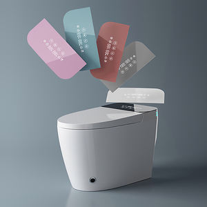 Toilette intelligente avec chasse d'eau intelligente, bidet, élément chauffant, eau chaude, nettoyage, siège <span class=keywords><strong>à</strong></span> fermeture douce, céramique, télécommande - Product Image 1