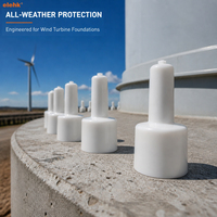 Elehk Plastic Bolt and Nut Protection Cap for Wind Turbine Equipment and Exposed Fasteners Wind Energy Fastener Protection Cap