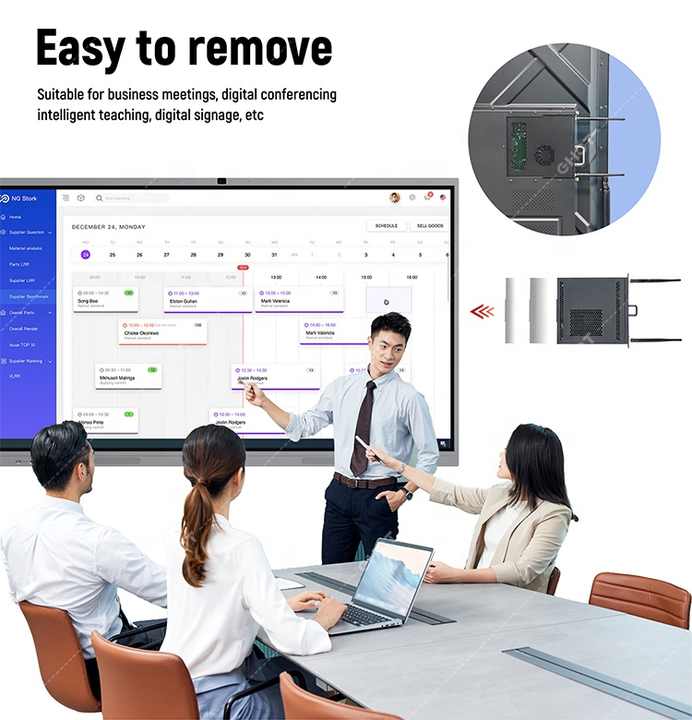 Interactive Whiteboard UHD 4K OPS Computer I5-12450H I7-12650H Intel ...