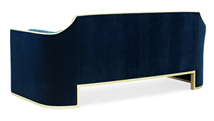 Sofá de Terciopelo Azul Moderno y Lujoso con Respaldo Acolchado para Sala de Estar, Muebles para Recepción de Hotel - Product Image 5