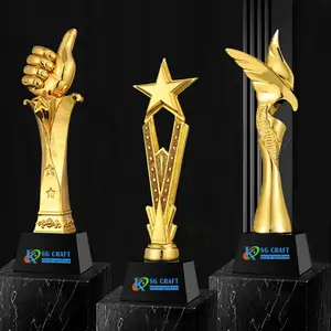 Customized Creative Metal Trophy Shape Award Resin Trophy Award Glass Trophy Award