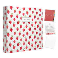 Buku Menu kustom resep kualitas tinggi dengan pelindung lembar kartu Set Binder buku masak daun longgar dengan pembagi