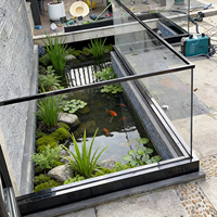 Système de balustrade en verre moderne avec profilé en aluminium en U intégré, balustrade en verre trempé sans cadre, résistant à la rouille, pour balcon et escalier