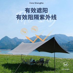 Toldo octogonal con forma de mariposa, tela Oxford, impermeable, para acampar al aire libre, refugio para pícnic - Product Image 2