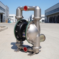 Pompe AODD en acier inoxydable de 3 pouces, résistante aux solvants, de qualité supérieure, avec diaphragme en PTFE pour le transfert de revêtements, peintures, huiles usagées et boues