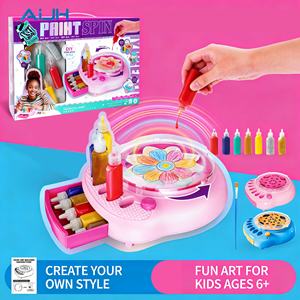 Kit de machine à peinture rotative électrique AiJH, ensemble de peinture rotative DIY avec 7 couleurs et paillettes, jouet créatif STEM pour enfants - Product Image 6