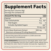 60 stuks Volwassen Leeuwenmanen Gummies Paddenstoel Extract Hericium Erinaceus Vruchtvormende Lichaamsgedeelte Dubbel Extract 500mg Per Gummy Energie