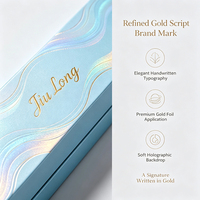 Boîte en papier de luxe en deux parties, impression irisée personnalisée, boîte rigide pour produits de beauté et soins de la peau